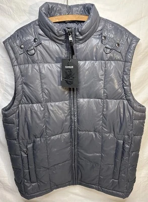 Chaleco acolchado acolchado vintage Y2K azul crudo premium RB gris nuevo con etiquetas para hombre 2XL sin existencias Foto 1 de 4