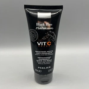 Perlier Black Rice Mask Platinum C Antioxidant Overnight Mask 3.3 Fl Oz NEW - Picture 1 of 3