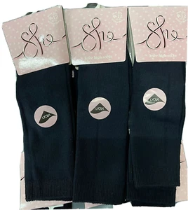 12 PARES CALCETINES LARGOS HASTA LA RODILLA ALGODÓN LISO TALLA 9-12 AZUL MARINO NIÑAS ESCUELA NIÑOS - Imagen 1 de 1
