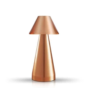 Cordless Metal Desk Lamp Touch Control 3-Level Brightness Rechargeable Rose Gold - Picture 1 of 8