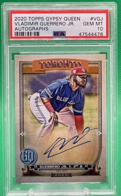 2020 Topps Gypsy Queen Vladimir Guerrero Jr ON CARD AUTO 🏦 PSA 10 Blue Jays - Image 1 of 2