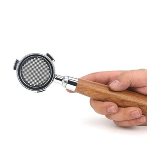 J Aoresac 51mm Coffee Bottomless Portafilter With Filter Basket & Wooden Handle - Picture 1 of 7