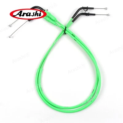 Stainless Wire Line and Rubber Throttle Cables For Kawasaki Z1000 2011 2012 2013 - Image 1 of 4