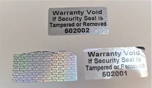 SS-WVSS .75" x 1.5" Tamper Evident Hologram Product Protection Label Stickers - Picture 1 of 4
