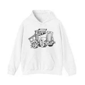 Haulin' Ass...phalt Heavy Blend™ Hooded Sweatshirt Trucking Construction Paving - Picture 1 of 5