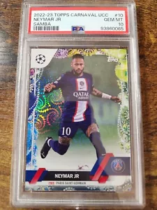 2022-23 Topps Carnevale Neymar Jr. Samba verde 46/75 PSA 10 gemme come nuovo #10 PSG - Foto 1 di 4
