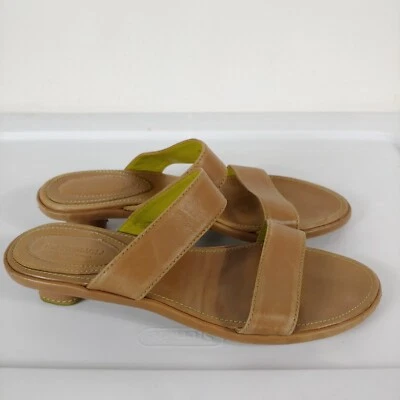 bruno magli Sandals Slippers Leather Brown EU 38.5 Women's Sz 7.5 - Image 1 of 4