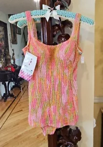 AUTHENTIC VINTAGE 50S 60S Amazing SWIMSUIT SZ 12/34 - Picture 1 of 24