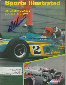 Signed AL UNSER Auto Racing SI Sports Illustrated Magazine 6/8/1970 COA - Picture 1 of 1
