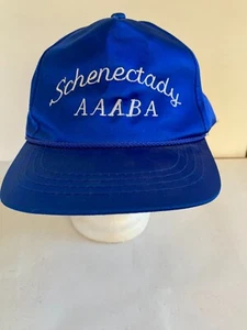 Schenectady NY All American Amateur Baseball Association Blue SnapBack Hat Cap - Picture 1 of 8