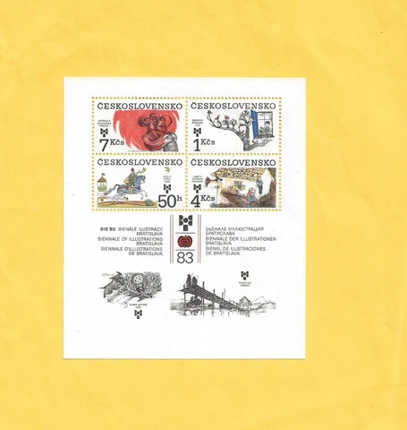 Czechoslovakia nr 2471a mini sheet of 4 MNH Cover