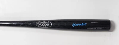 Brewers GARRETT MITCHELL Signed Louisville Slugger Black Bat AUTO - JSA - Image 1 of 2