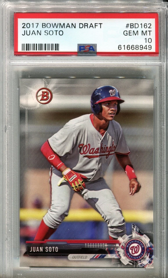 Juan Soto New York Mets 2017 Bowman Draft novato PSA 10 GEMA COMO NUEVO Foto 1 de 1