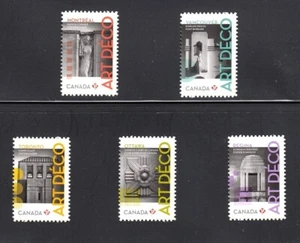 DIE CUT = ARTDECO = ARCHITECTURE =  Set of 5 MNH Canada 2011 #2472i-76i - Imagen 1 de 1