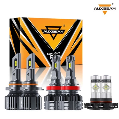 AUXBEAM For 2011 2012 2013 2014 Dodge Charger LED Headlight + Fog Light Bulbs - Image 1 of 4