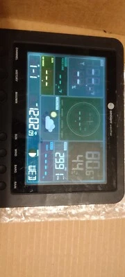 Estación meteorológica ambiental WS-7078 receptor consola de pantalla con alimentación tiene arañazos Foto 1 de 4