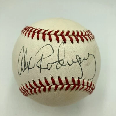 Alex Rodriguez Pre Rookie 1994 Signed Minor League Baseball With Game Ticket JSA - Image 1 of 4