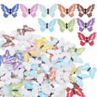 100Pcs Wooden Butterfly Buttons For Crafts & Sewing Accessories
