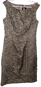 Worth New York Laser Crystal Etuikleid Damen Gr. 8 grün pink strukturiert - Bild 1 von 7