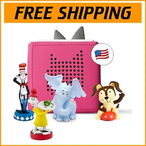 Screen-Free Pink Toniebox Audio Set: Includes Cat in the Hat & Playtime Puppy - Picture 1 of 8