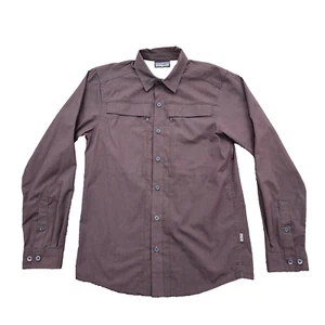 patagoinia Hemd Herren Gr. XS Knopfleiste Freizeit Nadelstreifen Reißverschluss Taschen Langarm - Bild 1 von 12