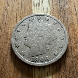 1906 LIBERTY HEAD V NICKEL - U GRADE - Picture 1 of 2
