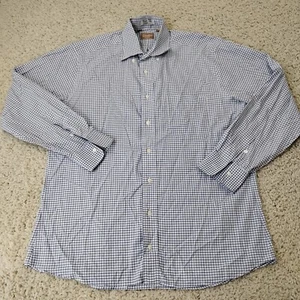 Camisa Gitman Brothers Para Hombres 16 34 Azul Botón Manga Larga Preppy Cuadros EE. UU. - Imagen 1 de 12