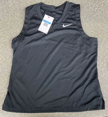 Camiseta deportiva de lacrosse sin mangas Nike Stock Club Speed negra mediana DO8844 Foto 1 de 3