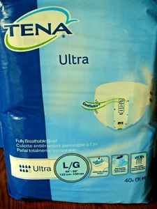 TENA Breathable Adult Briefs Diapers 2 single Trial Sample (Large 48"-59") ULTRA - Picture 1 of 2