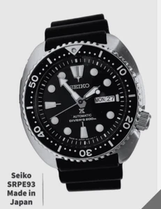 Seiko SRPE93 automatische schwarze Zifferblatt Padi Diver Prospex Uhr Made Japan Box Etiketten - Bild 1 von 6