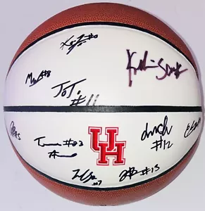 2024-2025 HOUSTON COUGARS TEAM SIGNED AUTOGRAPHED F/S BASKETBALL SAMPSON +PROOF! - Picture 1 of 3