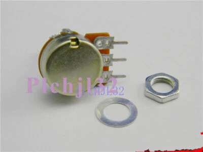 1PCS B10K Ohm Linear Taper Rotary Potentiometer Panel 15mm Shaft Nut Washers - Image 1 of 3