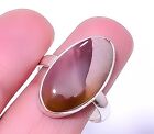 Natural Mookaite Jewelry 925 Solid Sterling Silver Ring Size 9 For Women