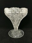 American Brilliant Cut Glass-Propeller By Parsche For Marshall Fields-Tazza
