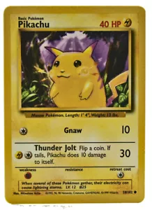 Pikachu 58/102 Set Base Comune Illimitato WOTC NM con Spedizione eBay - Foto 1 di 3