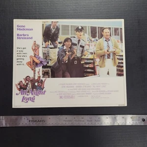 1981 Movie All Night Long Gene Hackman Bárbara Streisand VTG Advert Lobby Card - Picture 1 of 2