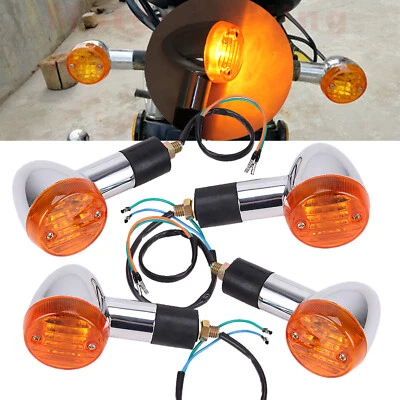 4PCS Turn Signal Lights Amber For Kawasaki Vulcan VN 1500 1600 1700 2000 800 900 Foto 1 de 4
