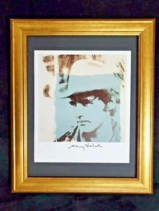 Andy Warhol Dennis Hopper Print Hand Signed COA Gold Wood Framed - Picture 1 of 9
