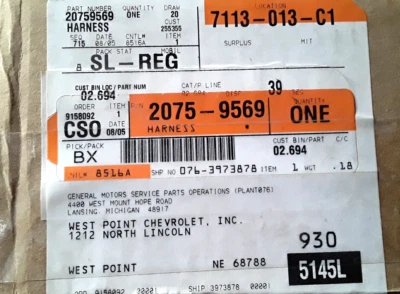 ***** GENUINO GM 2009-2017 BUICK ENCLAVE Luz Trasera Lámpara Cableado Arnés Cable NUEVO Foto 1 de 4