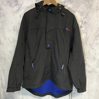 Chaps Ralph Lauren Anorak Jacket Mens Small 1/2 Zip Windbreaker Black Outdoor - Image 1 of 4