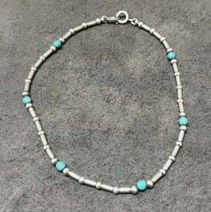 Carlisle Jewelry of Albuquerque Anklet 925 Sterling Silver Native 10” 4.4G - Picture 1 of 5
