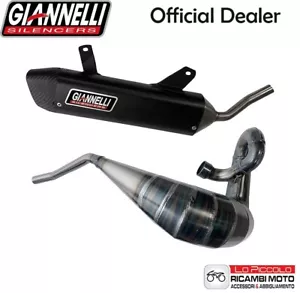 MARMITTA GIANNELLI BETA RR 50 ENDURO MOTARD 2022 2023 E SILENZIATORE SONIC NERO - Foto 1 di 2