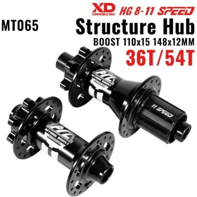 Mountain Bike Front Rear Hub 36T/54T Ratchet Boost 110x15/148x12mm Hub HG MS XD - Image 1 of 4