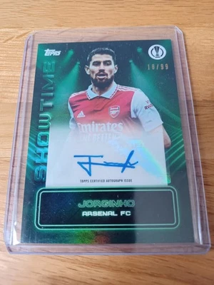 JORGINHO ARSENAL TOPPS SHOWTIME 2022 / 23 GREEN AUTOGRAPH CARD 18 / 99 - Image 1 of 2