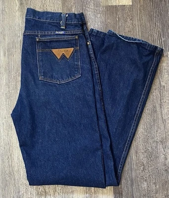 Pantalones de mezclilla vintage Wrangler Blue Bell Flying W para hombre 32x30 tiro alto Rockabilly Foto 1 de 4
