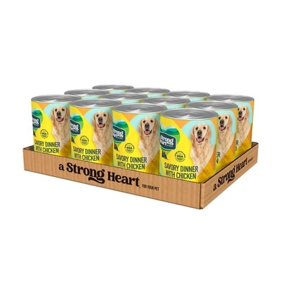 STRONGHEART A Strong Heart Wet Dog Food, Savory Dinner with Chicken - 22 oz Cans (Pack of...