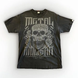 Metal Mulisha T-Shirt Black Skull Graphic Biker MMA VTG Y2K Cotton | Large - Picture 1 of 12
