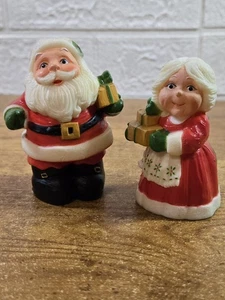 Vintage 1970er Hallmark Santa & Mrs. Claus komplettes Salz-/Pfefferstreuer-Set, gebraucht - Bild 1 von 7