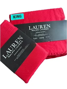 Ralph Lauren Neu in Verpackung 6-teiliges King Bettwäsche Set Dunham Satin Admiral rot ELEGANT 1078 - Bild 1 von 10