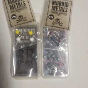 Morbid Metals Multiple Colors Industrial Ear Body Jewelry 14g - Picture 1 of 4
